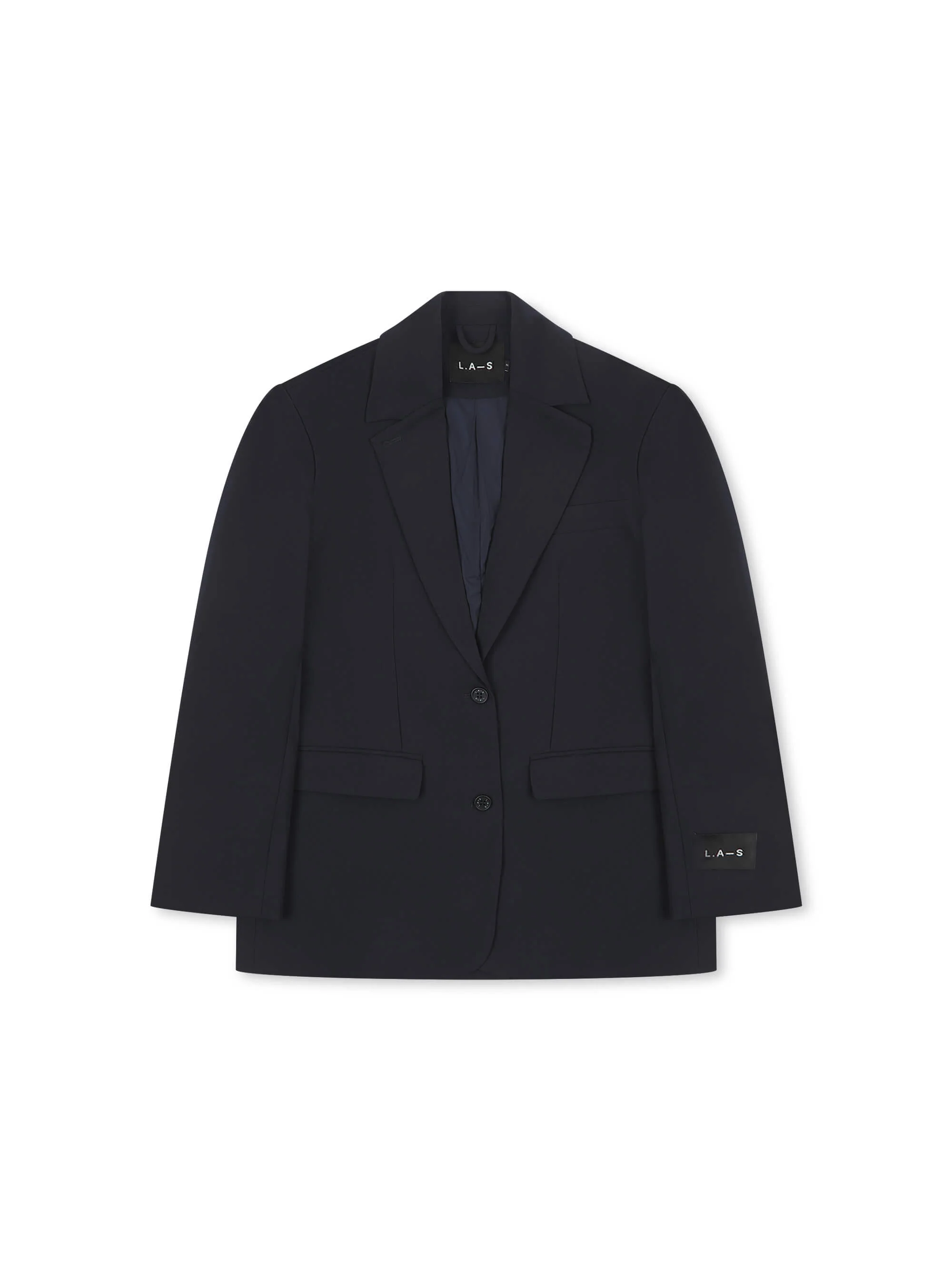 'BEAU' OVERSIZED SINGLE BREAST BLAZER NAVY - Image 5