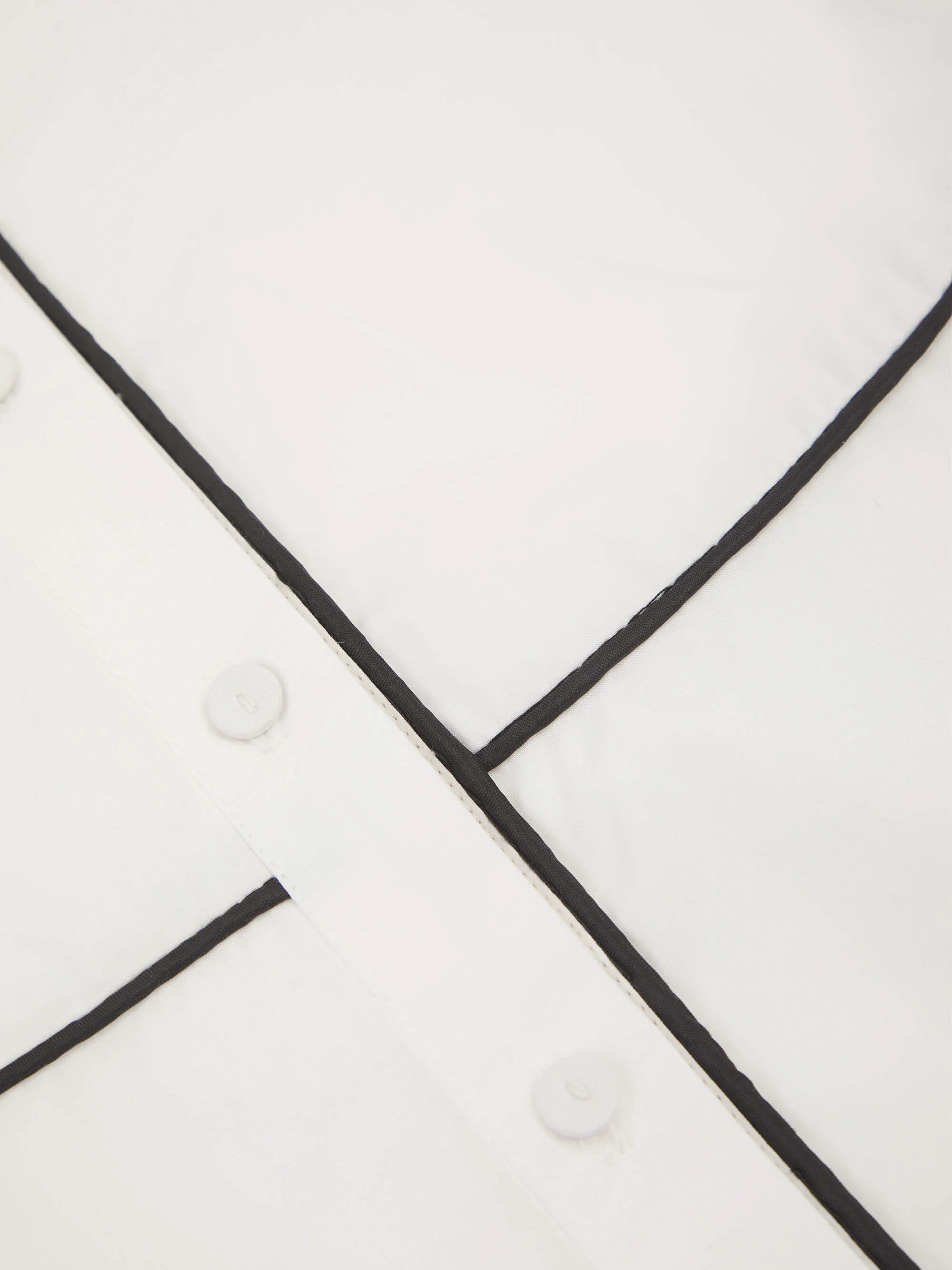 'BESETTE' OVERSIZED COTTON SHIRT WITH CONTRAST PIPING WHITE - Image 7
