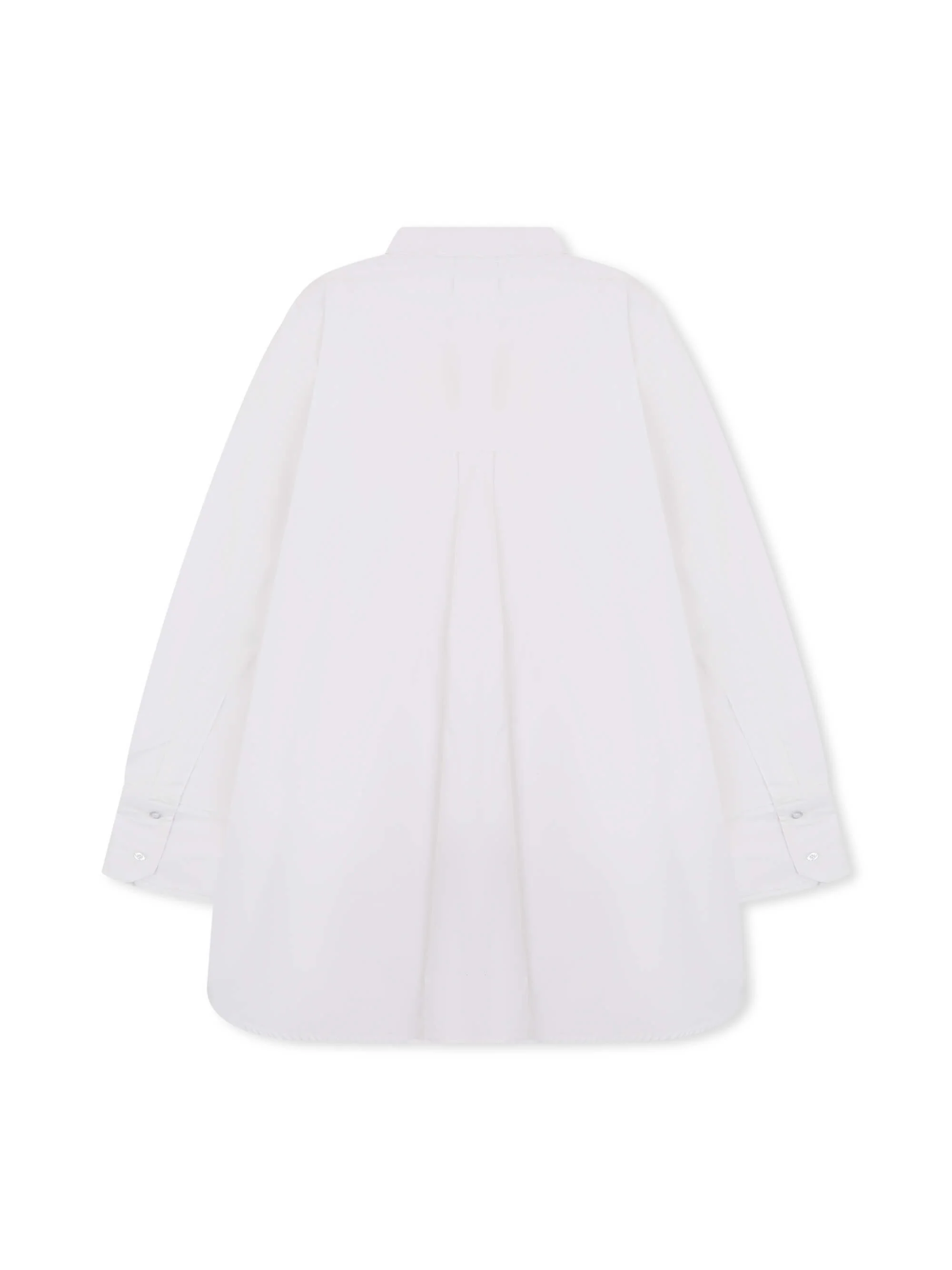 ‘EASY DOES IT’ COTTON BOX PLEAT SHIRT WHITE - Image 4