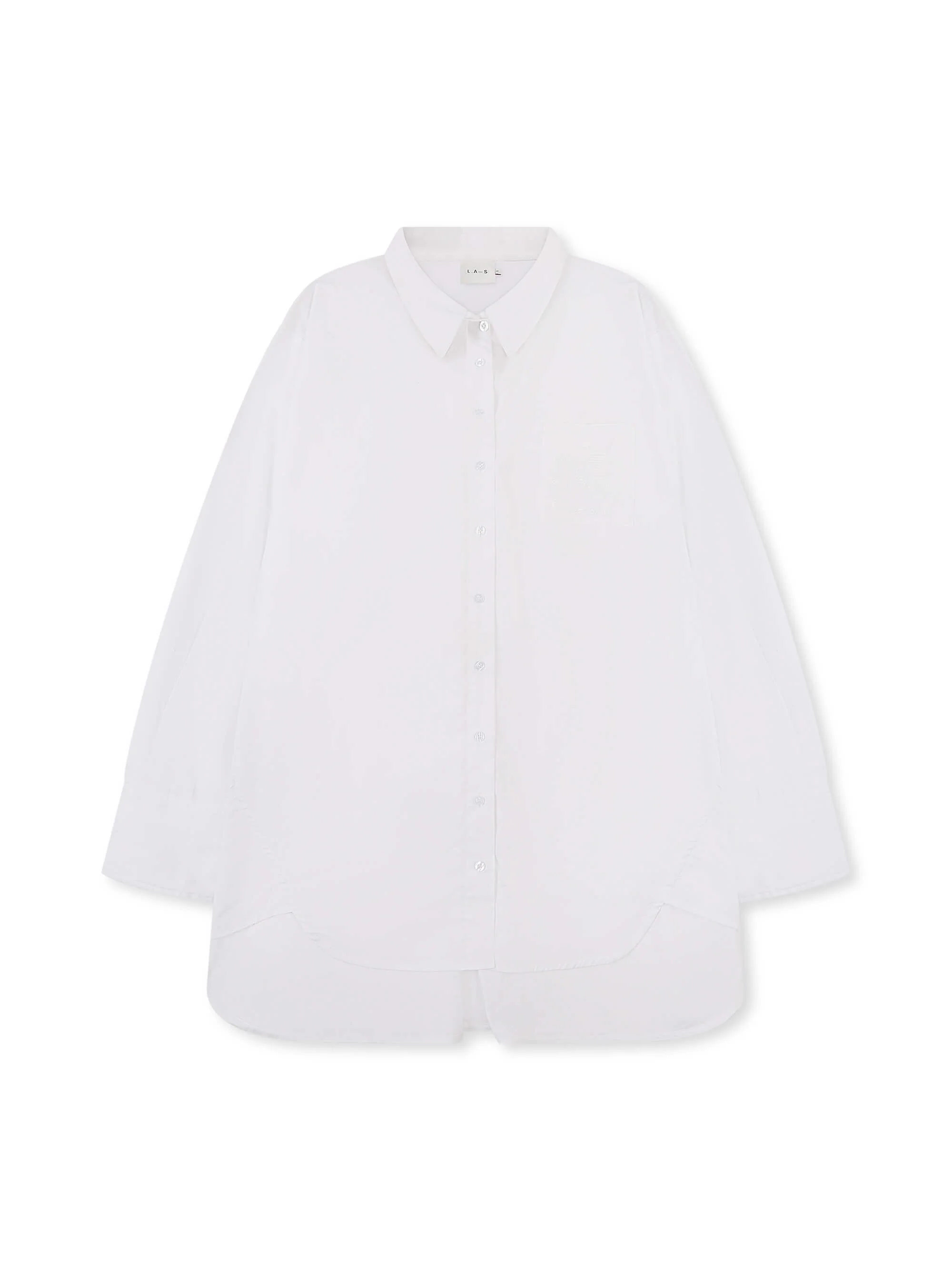 ‘EASY DOES IT’ COTTON BOX PLEAT SHIRT WHITE - Image 5