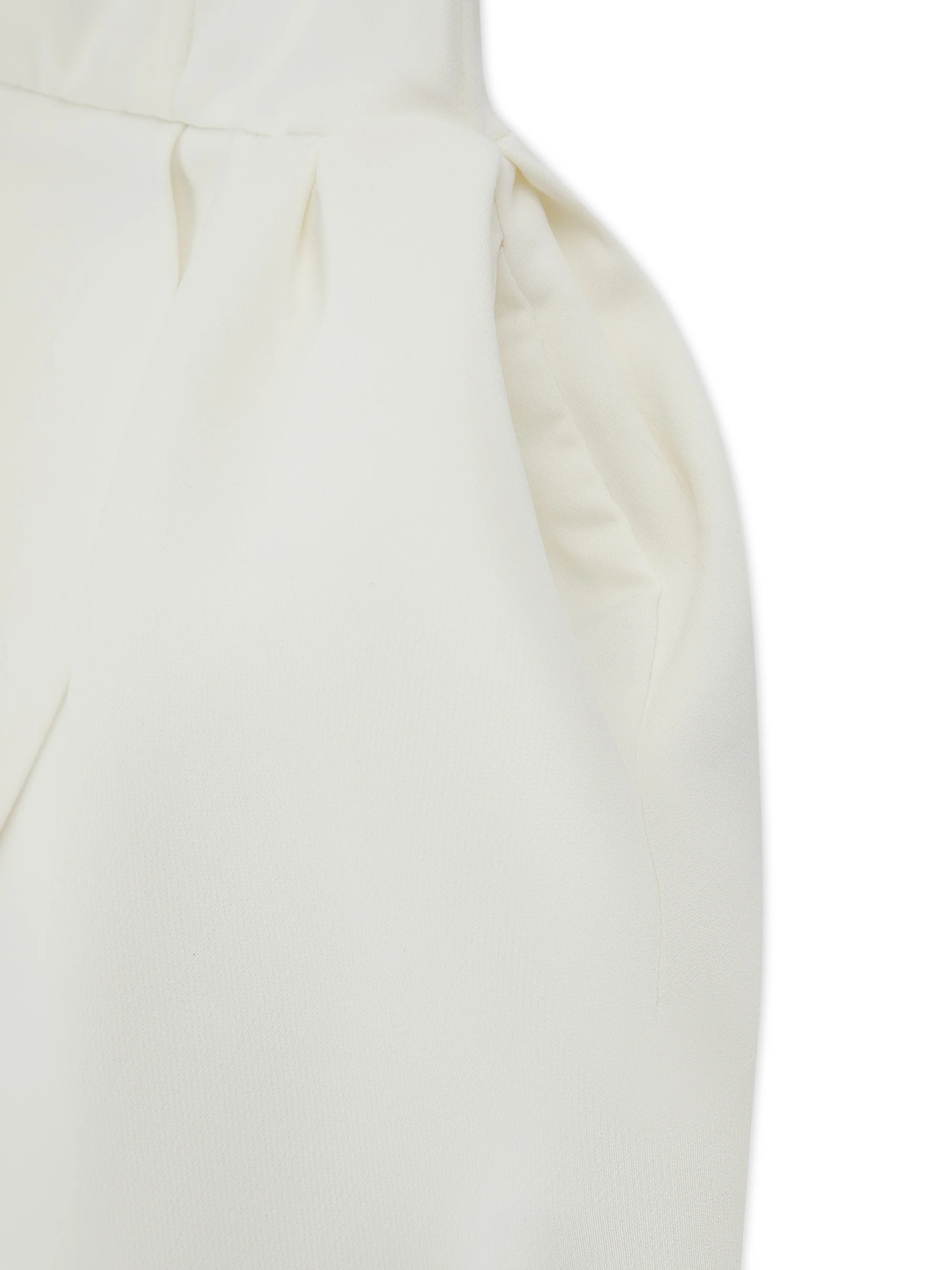 'ESTELLE' HOURGLASS BANDEAU WRAP FRONT MINI DRESS WHITE - Image 11