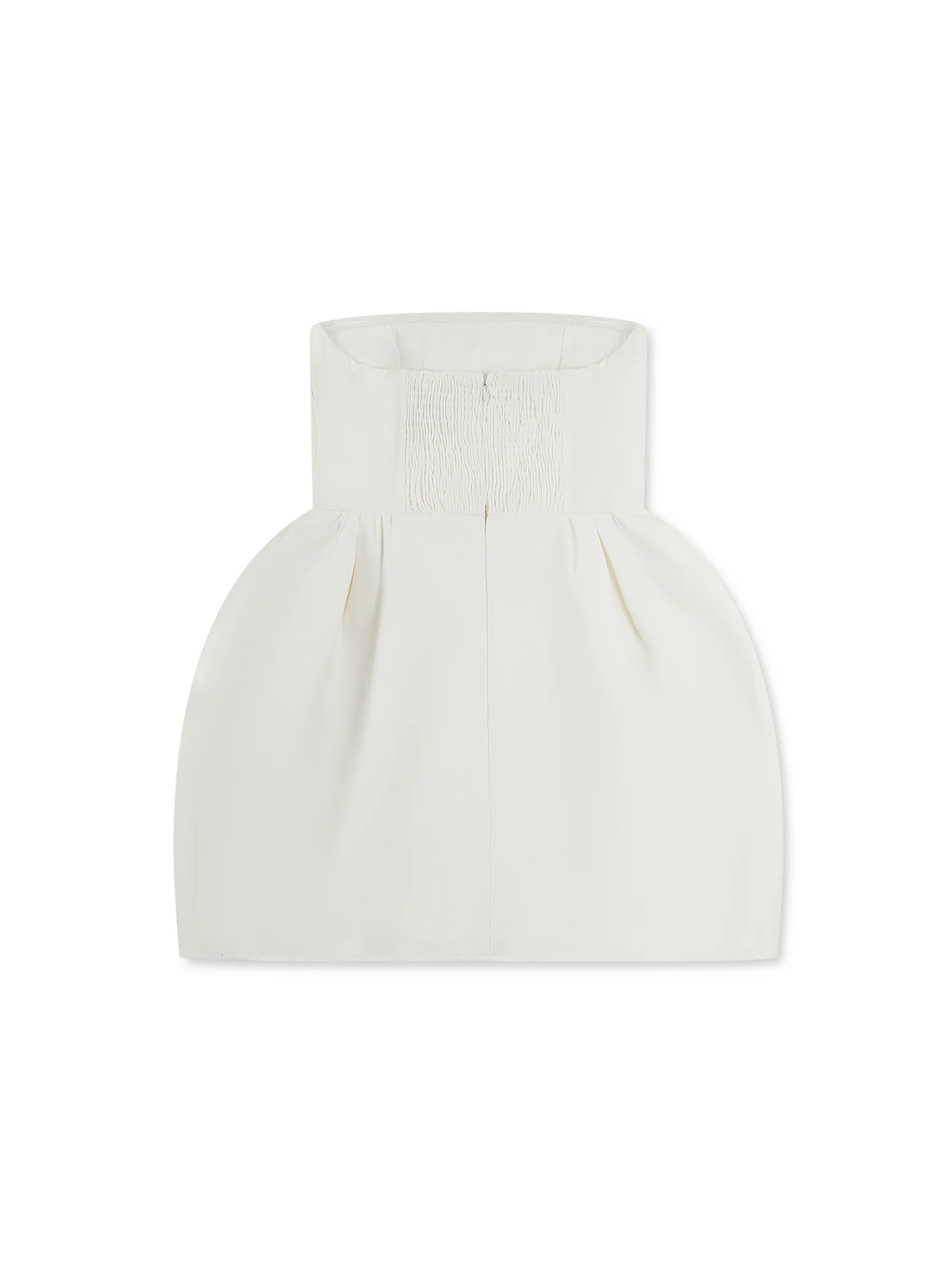 'ESTELLE' HOURGLASS BANDEAU WRAP FRONT MINI DRESS WHITE - Image 9
