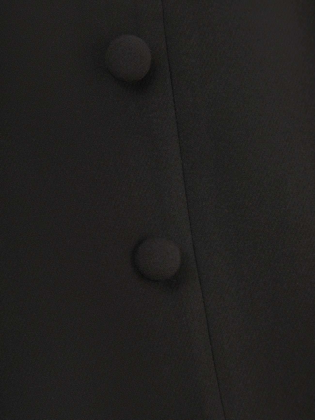 'MARILYN' EXAGGERATED SQUARE BANDEAU BUTTON DETAIL MIDI DRESS BLACK - Image 10