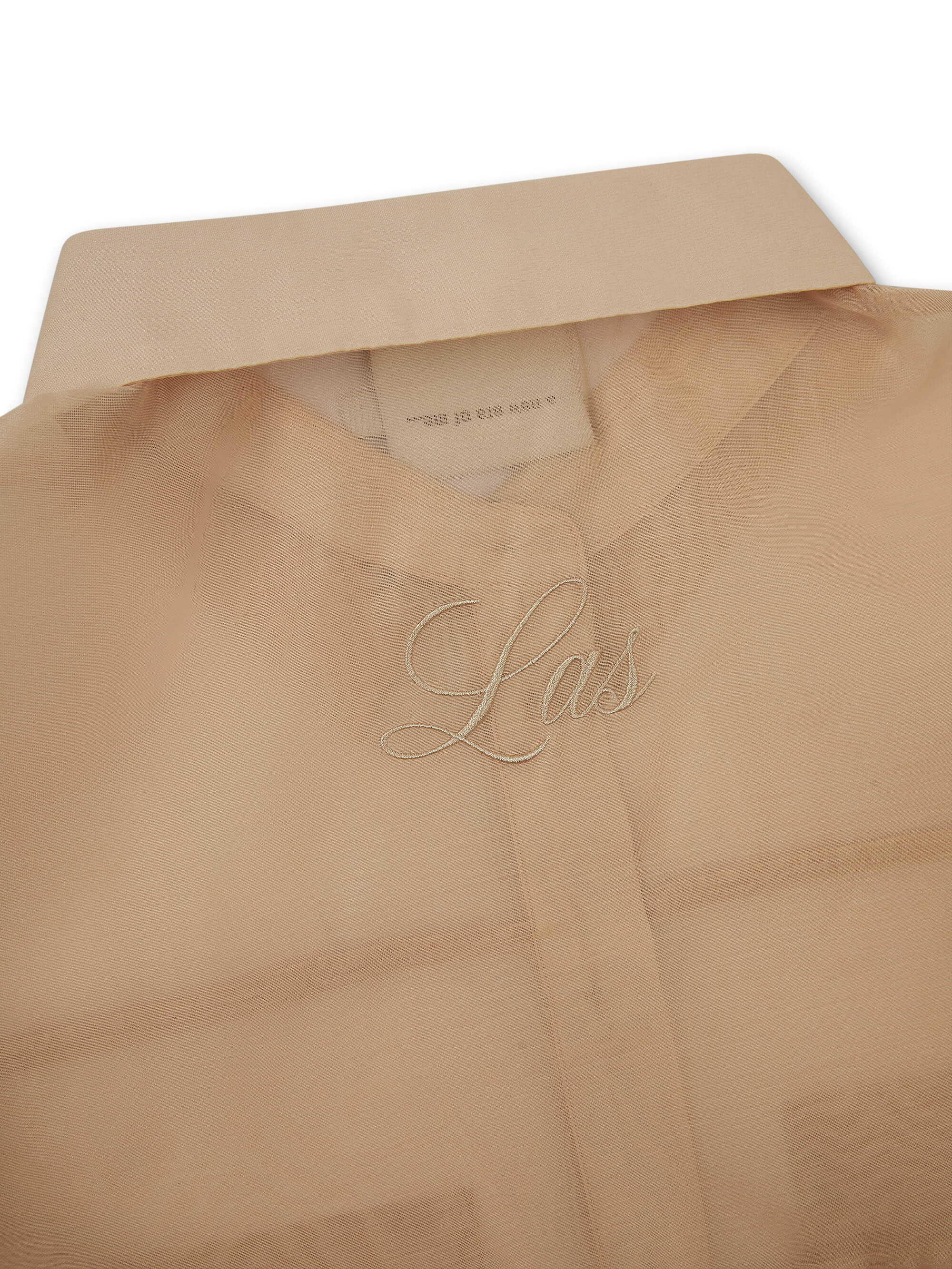 ORGANZA OVERSIZED SHIRT CAMEL - Image 7