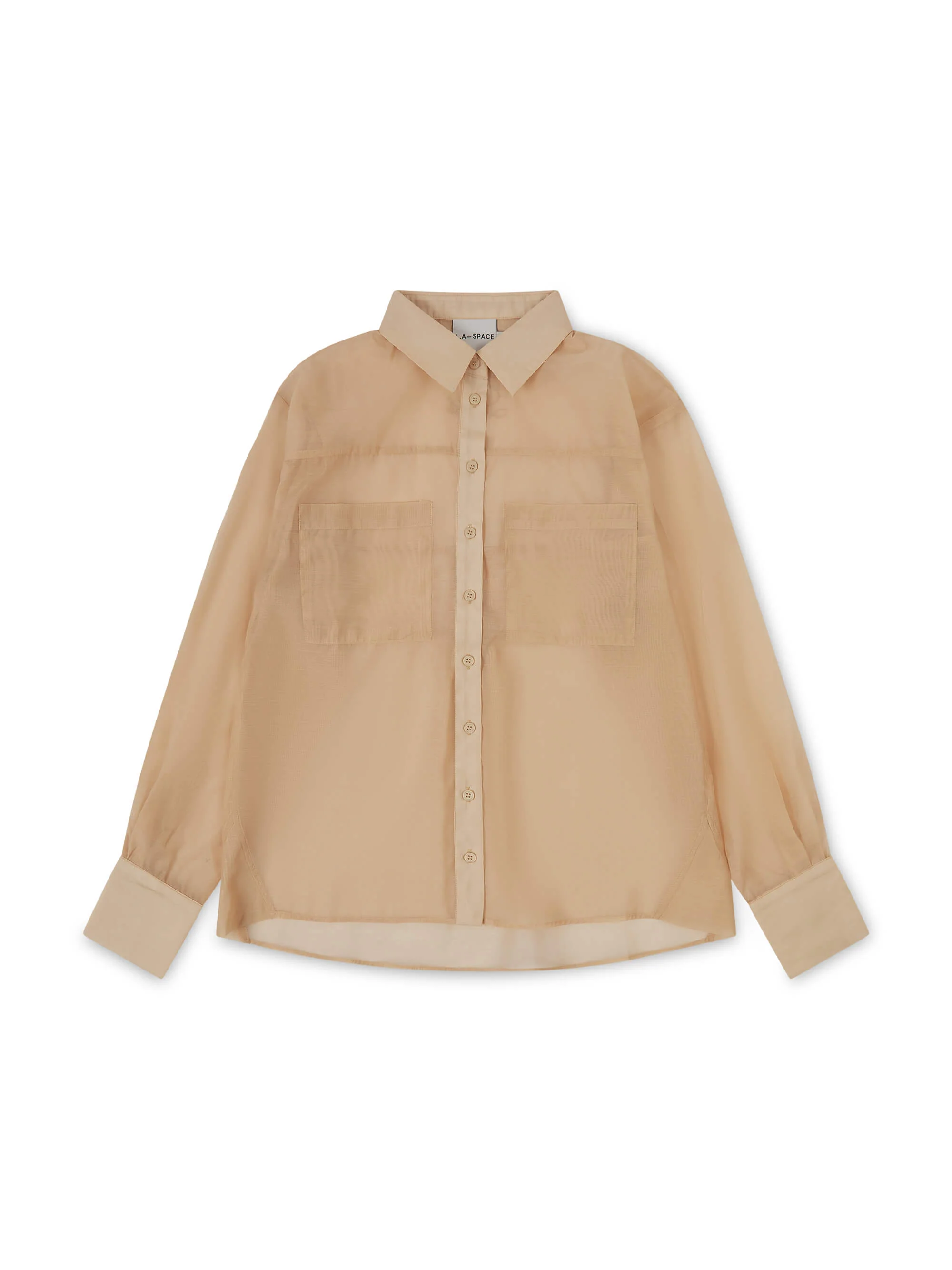 ORGANZA OVERSIZED SHIRT CAMEL - Image 8