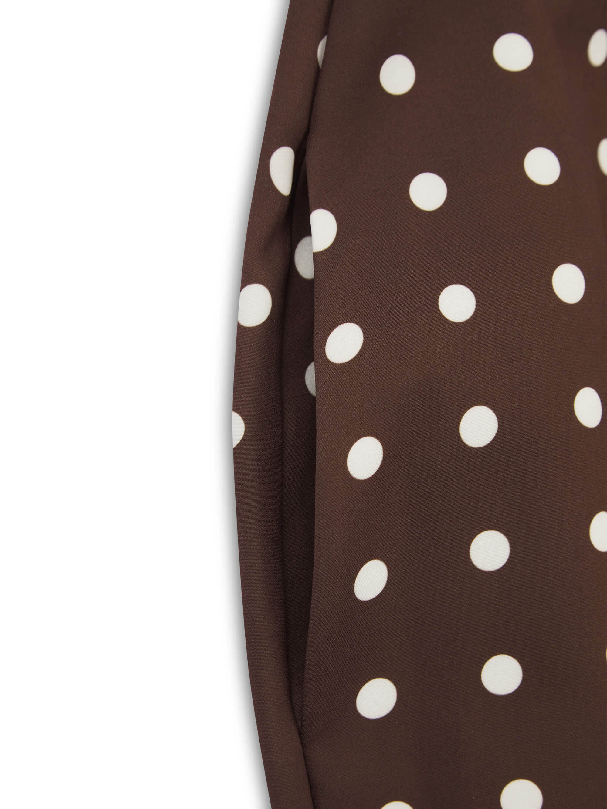 ‘MELROSE’ POLKA DOT BUTTON HOURGLASS MICRO MINI DRESS BROWN - Image 8