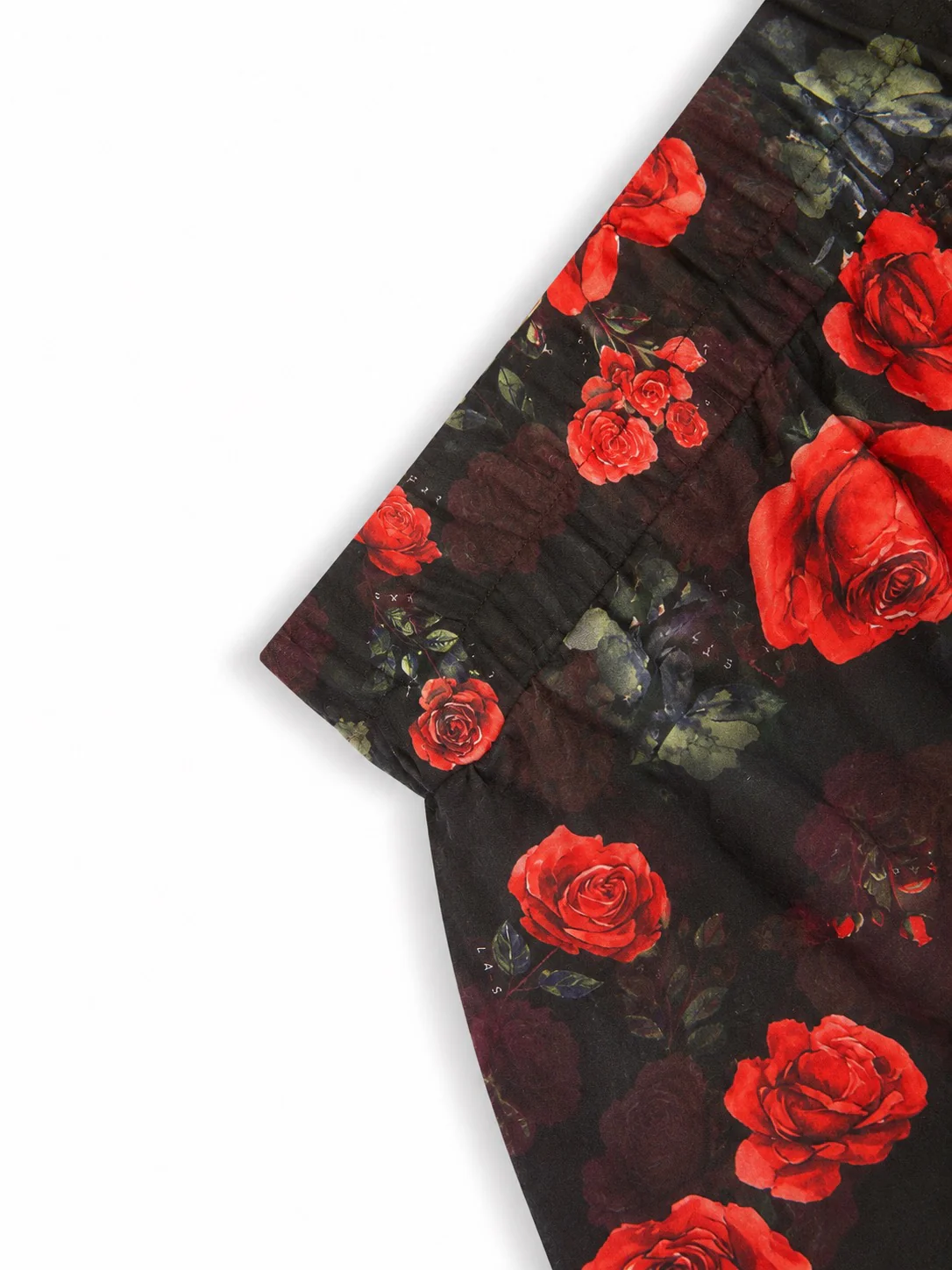 'I HEART NYC' ROSE PRINT TIERED RUFFLE SKORT BLACK - Image 4