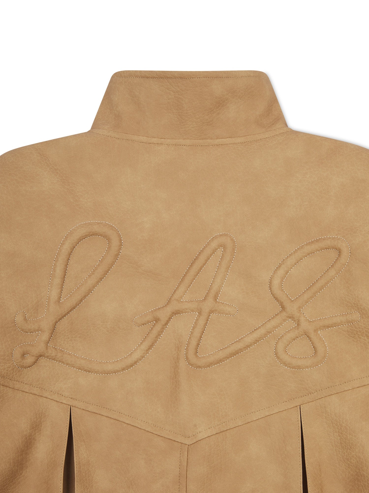 'SIENNA' FAUX LEATHER OVERSIZED MULTI WAY JACKET CAMEL - Image 10