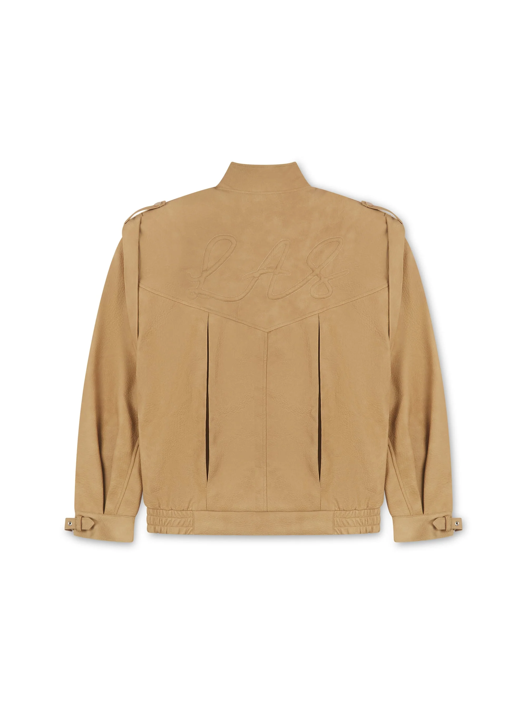 'SIENNA' FAUX LEATHER OVERSIZED MULTI WAY JACKET CAMEL - Image 9