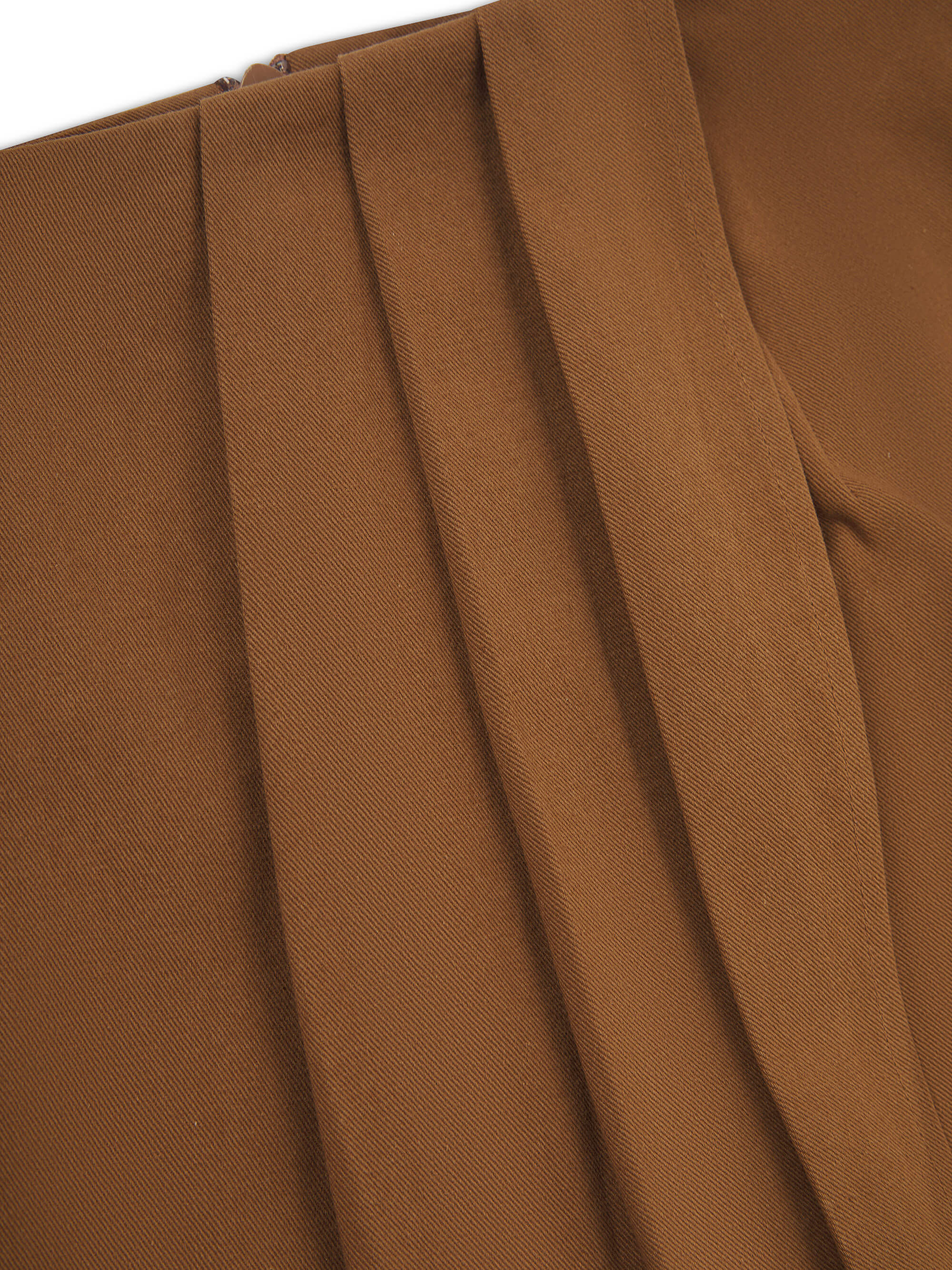 'BEVERLEY' EXAGGERATED WRAP FRONT MIDI SKIRT BROWN - Image 5